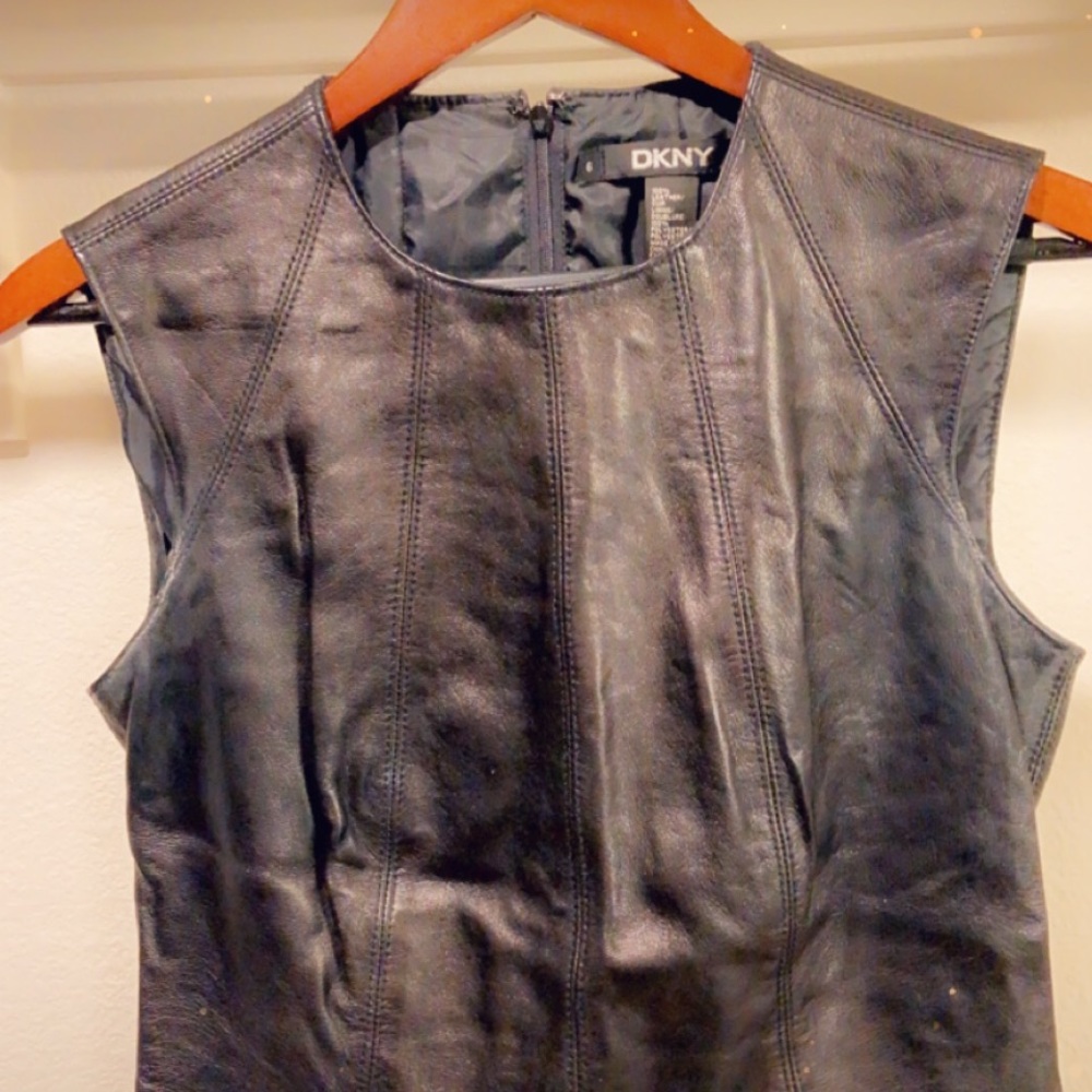 Black leather top